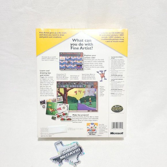 1994 Microsoft Home Fine Artist CD-ROM Software PC Mac - Factory Sealed - Picture 3 of 7